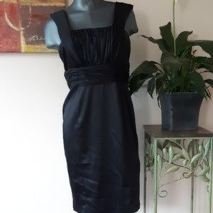 DONNA MORGAN  satin black dress sz 10